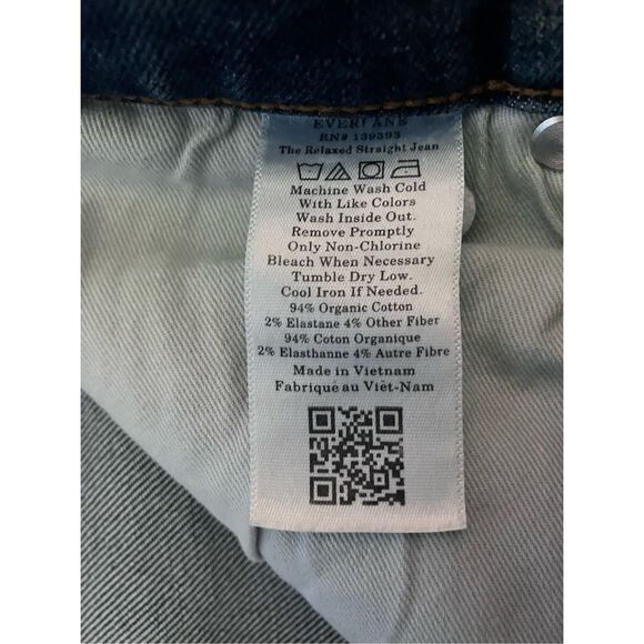 EVERLANE Medium Washed Uniform Relaxed Straight Fit Size 32x30 - Picture 12 of 12